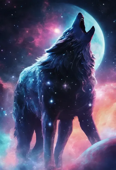 werewolf gigantic black humanoid wolf.