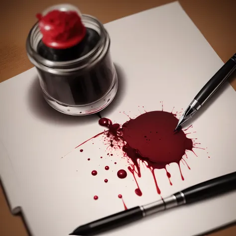 A pen bleeding