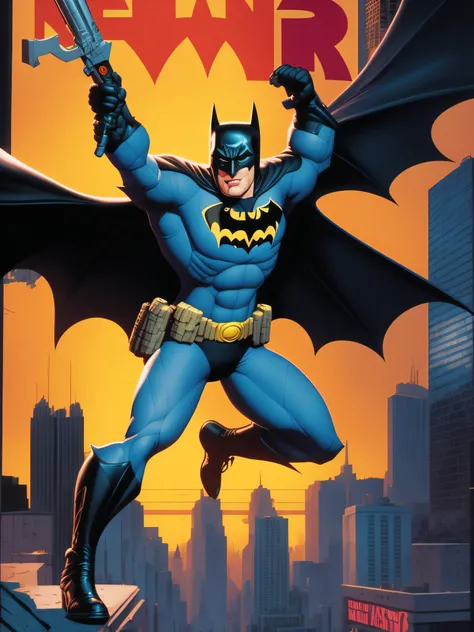 batman the animated adventures, inspired by Joe Jusko, by Joe Jusko, in batman comic book, batman with guns, portrait of batman, batman, adam west as batman 2022, neal adams | centered, dc comics art style, portrait shot, in batman comics, batman wielding ...