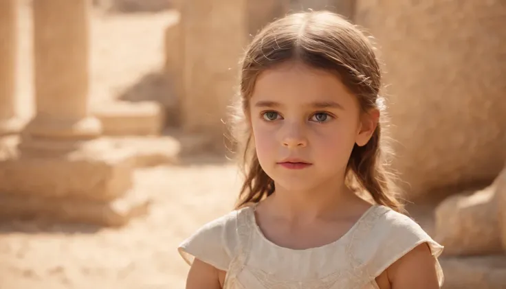 Five-year-old girl in ancient Greece alone