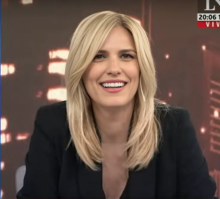 uma mulher de jaqueta preta sentada e sorrindo, olhos verdes bem delineados Carola Rubio, Temporary image of Giorgia Meloni, Caroline Gariba, Carmem Kass, Madalena Radziej, TF 1, Laure Lipton, Derevschikova, BookingSuite 2018, Andou na escola chatzipanagio...