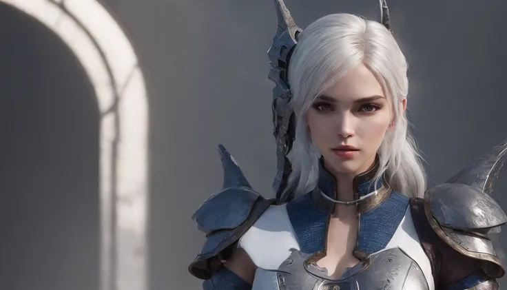 Cirilla Fiona Elen Riannon，Highest image quality，Outstanding details，超高分辨率，（Fidelity：1.4）, Favor the details，closeup cleavage，Ride a dragon，High-tech dragon knight mech，He has a delicate and beautiful face，（（Blue-white flying semi-mechanical fuselage：1.8））...