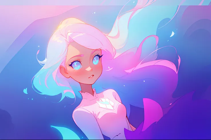 beautiful anime girl in layered ballgown dress, inspired by Glen Keane, inspired by Lois van Baarle, disney art style, by Lois van Baarle, glowing aura around her, by Glen Keane, jen bartel, glowing lights! digital painting, flowing glowing hair, glowing f...