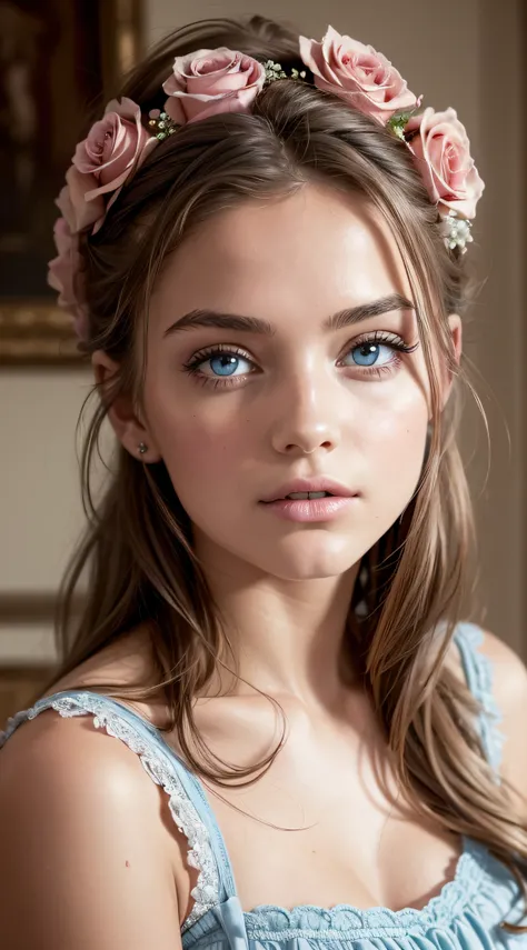 (Style antique, Girly: 1.2, cheveux roses: 1.1, yeux bleus: 1.1, Grands yeux)