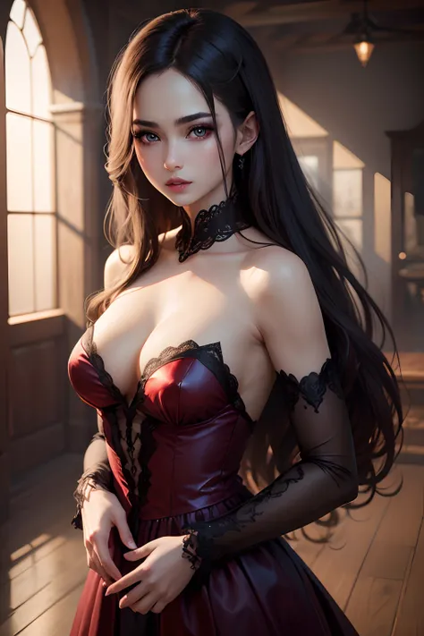 Beautuful Women、vampire、Great perfection、CG.8K.4k.超A high resolution、Masterpiece、独奏、detaileds、Beautiful、skin whitening、Beautiful face