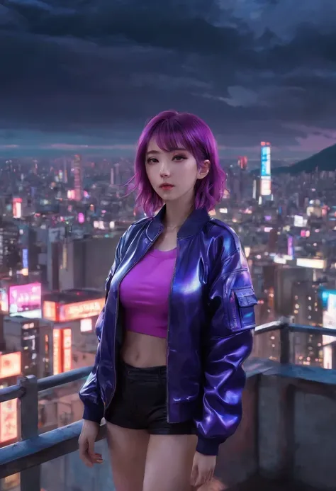 Close-up of the city with neon sunset in the background, Synthwave City, vaporwave city, Synthwave aesthetics, Neon City in the background, Background of Neo Tokyo, Neon metropolis in the background, Futuristic urban background, cyberpunk aesthetics, The c...