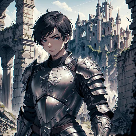 128K Resolution,
Ultra High Definition,
Best Quality,
Hyper Detailed,
Masterpiece,
Anime,
Body Shot,
1 Boy,
Handsome,
(((Hyper Detailed Black Short Hair))),
Hyper Detailed Black Eyes,
(((Hyper Detailed Armor Plates))),
(((Hyper Detailed Undershirt))),
(((H...