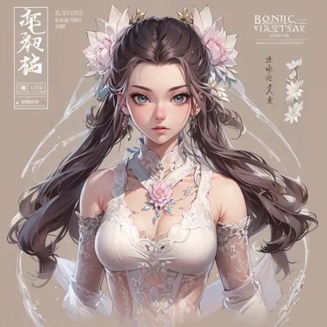 ((Masterpiece, Highest quality)), Detailed face, CharacterDesignSheet， full bodyesbian, Full of details, Multiple poses and expressions, Highly detailed, Depth, Many parts，Martial arts girl，Elemental，double-ponytail，estilo fantasia，Extremely beautiful，High...