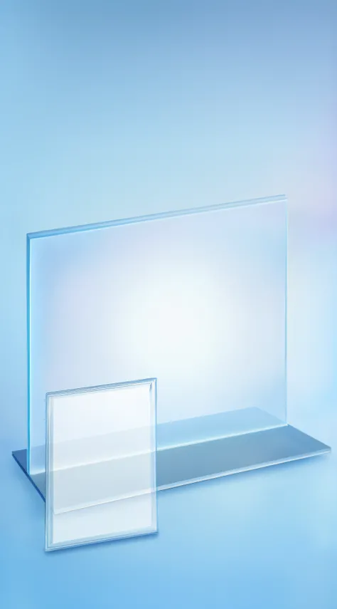 There are two pieces of clear glass on the blue surface, transparent glass surfaces, opaque glass, Clear glass, Transparent glass, Reflective glass, Clear glass, mirror and glass surfaces, glass, Frosted glass, tilt shift glass background, Glass texture, G...