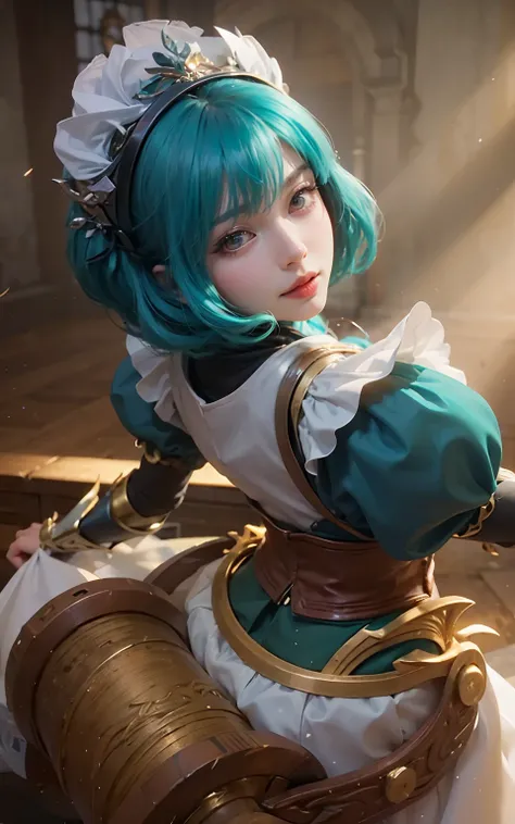 a close up of a girl,blue hair, big boobs, shadowbringers cinematic, 4 k detail fantasy, a beautiful fantasy empress, game cg, xianxia fantasy, xianxia hero, 2. 5 d cgi anime fantasy artwork, cinematic goddess close shot, ruan jia and artgerm, wow 4 k deta...