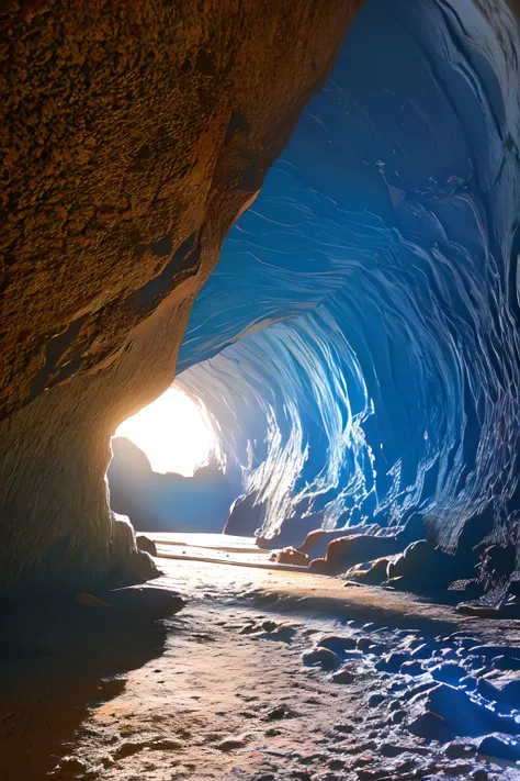 inside the cave，