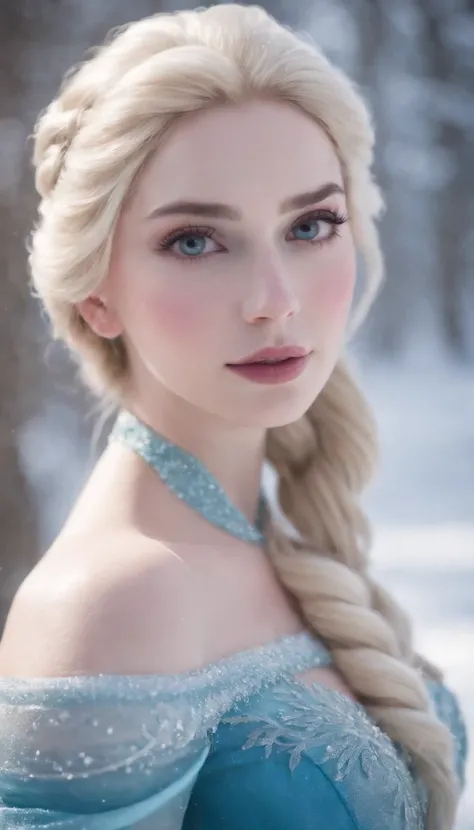 Latex elsa frozen at 18 years old, outside (showing ), walt disney, medium shot