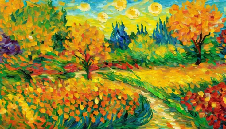 Memories of the Etten Gardens,vincent van gogh style