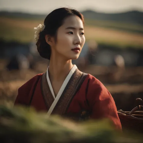 20-year-old woman, farmer, korea, Traditional folk costumes