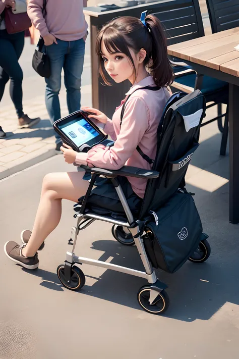 Smart folding seat，charging up，Easy to carry，Multi-person use