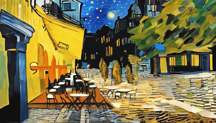 von gogh,Cafe terrace at night