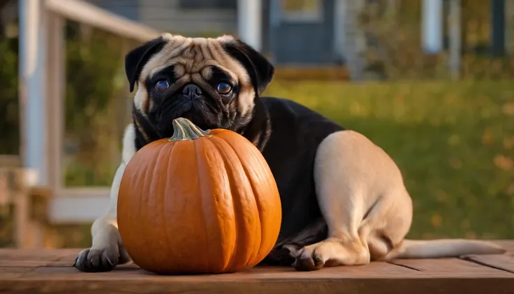 pug  pumpkin hybrid, macrp