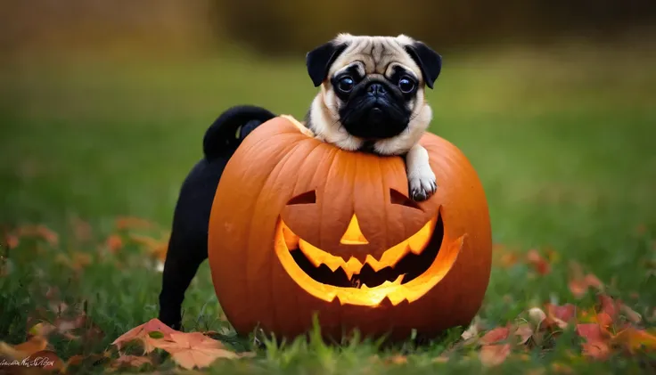 pug  pumpkin hybrid, macrp