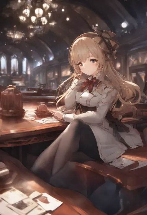 a bunch of cards sitting on top of a table, fine details. girls frontline, secret cypher, from girls frontline, kawacy, from arknights, girls frontline cg, from the azur lane videogame, girls frontline universe, arknights, girls frontline, code vein, secre...