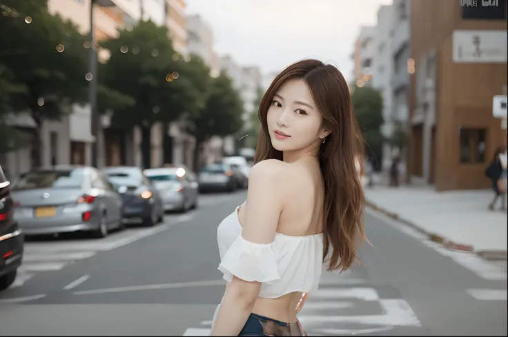 there is a woman standing on the street with a cigarette in her mouth, gorgeous young korean woman, beautiful young korean woman, beautiful south korean woman, korean girl, korean woman, beautiful asian girl, beautiful asian woman, korean womens fashion mo...