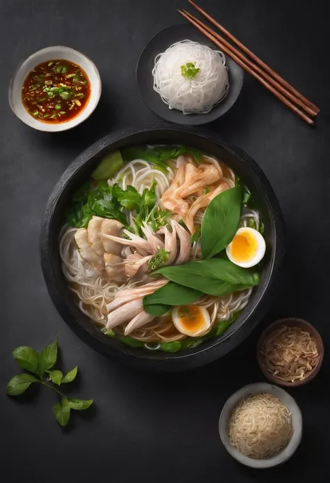 (best quality:1.2, masterpice:1.2), vibrant, realistic, dramatic and dark 8k photograph:1.37, ((PHO)), Vietnamese cuisine, natural backdrop