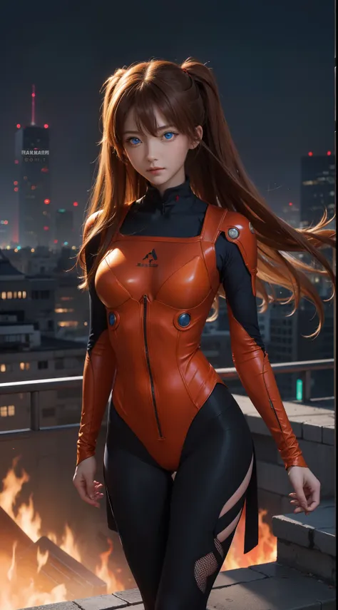 tomorrow shang langrui, asuka langley soryu, blue eyes, hair between eye, headgear, interface headset, orange hair,
break the ti...