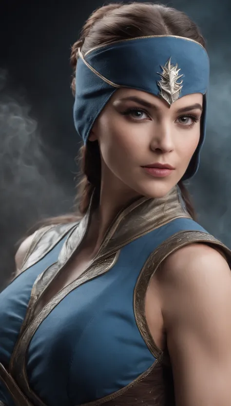 ((Subzero mulher do mortal Kombat, ultra realistic)), (((corpo inteiro))), ((perfect hands)), atordoante, hyper realistic, octan render, surrounded by the effect of smoke and lightning, Estilo Mortal Kombat, fundo antigo, elegante, atordoante, (papel de pa...