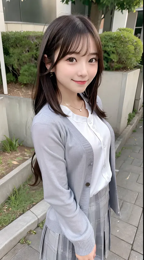 ((A smile:1.2))8K, Raw photo, 超A high resolution, Best Quality,(photos realistic:1.5), (Highly detailed CG Unity 8k wallpaper),1girl in,(18year old),japanaese girl,hair blowing in wind,Hyper Detail Hair,medium breasts,(up of face:1.3),(School uniform:1.2),...