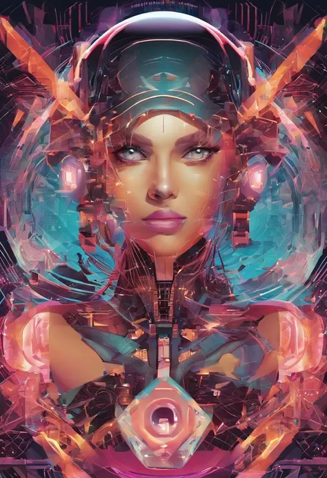 (Womens protogens),Cyberpunk,Mechanical,Glowing eyes,metal surfaces,Digital Display,advanced technique,Futuristic,neon light,electromagnetic field,Sharp edges,Streamlined design,Digital Biology,biomechanical,Mysterious atmosphere,Glass visor,enhanced sense...