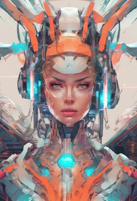 (Female protogens),Cyberpunk,Mechanical,Glowing eyes,metal surfaces,Digital Display,advanced technique,Futuristic,Neon light,electromagnetic field,Sharp edges,Streamlined design,Digital Biology,biomechanical,Mysterious atmosphere,Glass visor,enhanced sense...