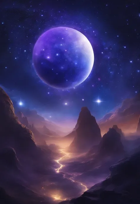 A conciseness、distinctive、Colorful、Aim for a"Magic space"The avatar painting for the subject can look like this：

The background of the avatar painting is dark purple，Full of mystery and cosmic atmosphere。In the background，Dotted with stars，They emit faint...