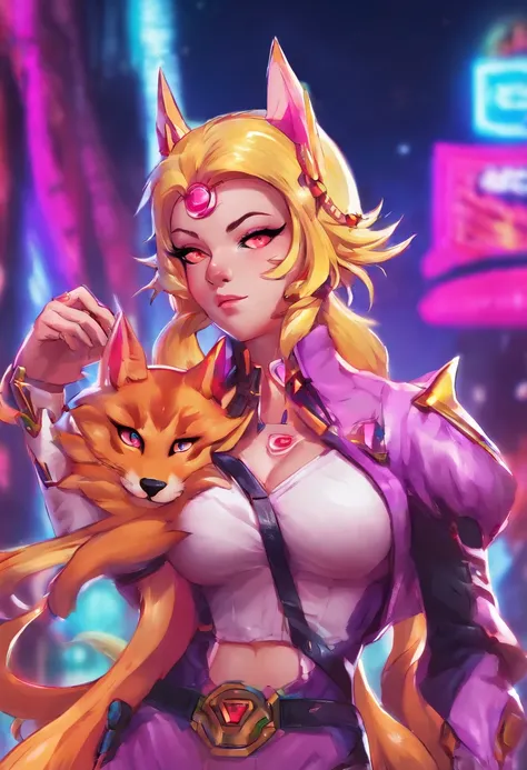 Ahri from league of legends, corpo inteiro, floresta branda, 8k, alta qualidade, detalhes, Rosto perfeito detalhado, olhos bonitos detalhados, Perfect hand detailed, dedos detalhados 8k bonitos femininos pequenos delicados, feminina bonita, ((vestindo roup...