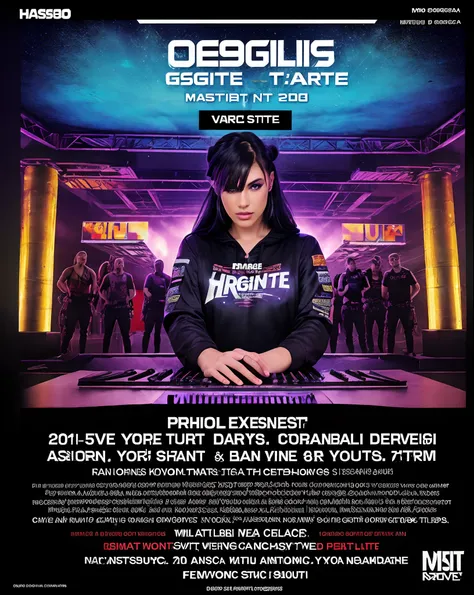 a musical ilegal UV extereme hardstyle  rave   Flyers  info  with list of  hardstyle artists names