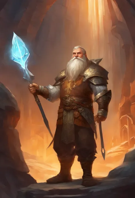 (highest quality, realistic, high resolution:1.2), Dwarf, Man, Fantasy, Anime Character, Blacksmith in the background, Steel, One Dwarf