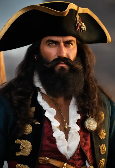 Blackbeard, also known as Edward Teach, was a fearsome pirate from the Golden Age of Piracy