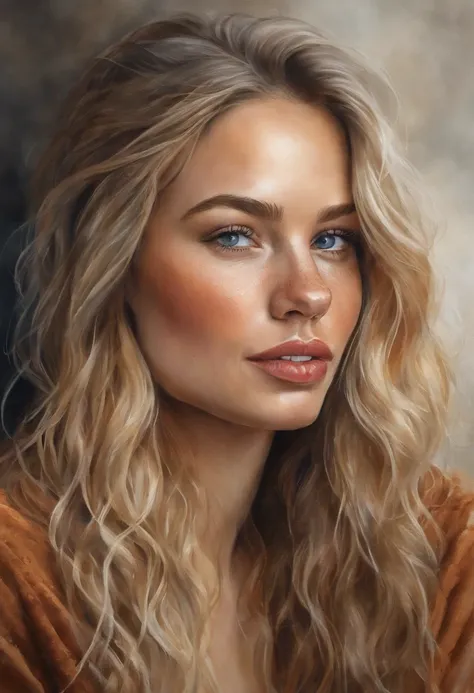 ultra face close up, face up,1Girl 18 years old, nur, Lange Haare, Blick auf den Betrachter, blonde hair, blaue Augen, Schmuck, Halskette, schulterfrei, pullover, lips, realistisch, Nase, Flirten mit der Kamera, close up shot, realism, detailed eyes, skin ...