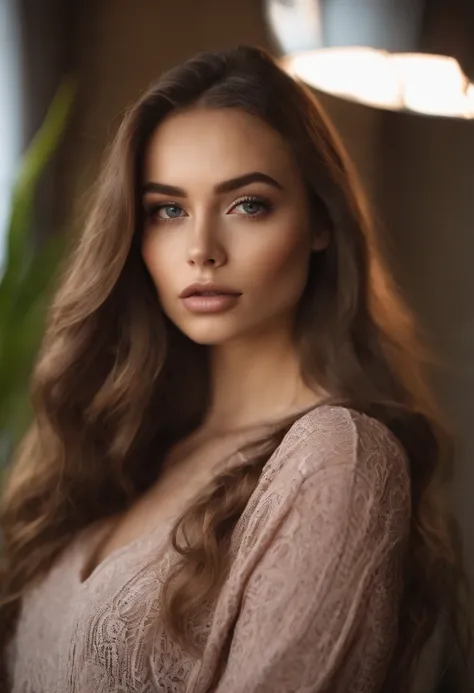 Mujer con  bragas a juego, Chica sexy con ojos marrones, Retrato Sophie Mudd, cabello rubio, Selfie de una mujer joven, Ojos en el dormitorio, Violeta Myers, ohne Maquillaje, Maquillaje natural, staring directly into camera, Cara con Artgram, dezentes Maqu...