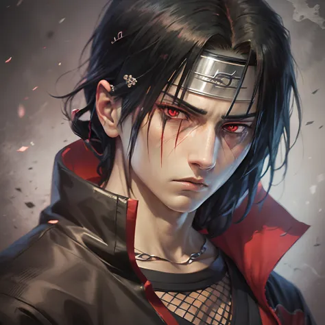 Itachi Uchiha, sad but serious looking face