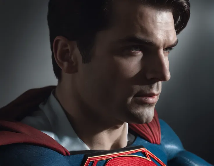 Superman, in dynamic, atmosphere of darkness and horror, dramatic light, highly detailed, packed with hidden details, hyper realistic, in the style of wallpaper portraits, colorful realism, realistic attention to detail, highly detailed, colorful realism, ...