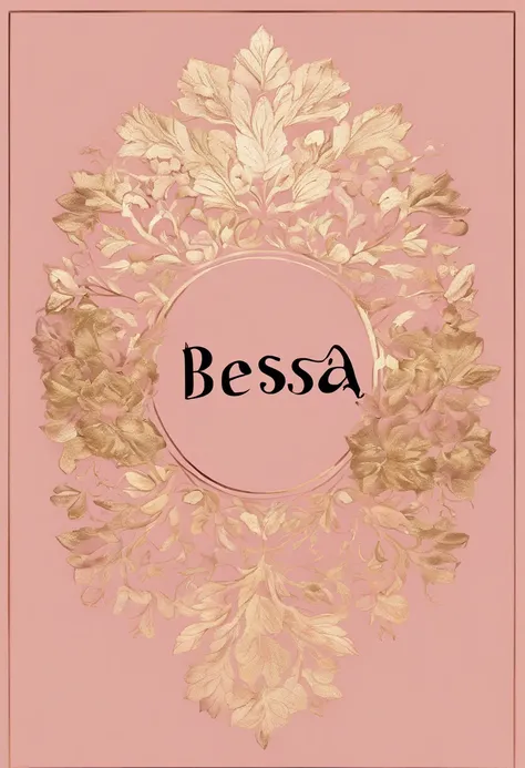 "Design an elegant and eye-catching logo for Besda Fashion that combines pink tones with sophistication and luxury. El fondo debe ser rosa suave. En el centro del logo, coloca dos leones majestuosos en tonos dorados, Flanking a pine forest that symbolizes ...