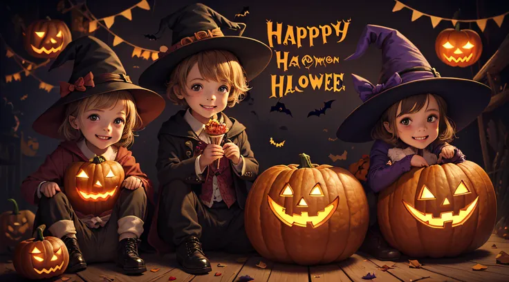 Happy Halloween,Childrens Picture Books,Get sweets in costume,Smiling