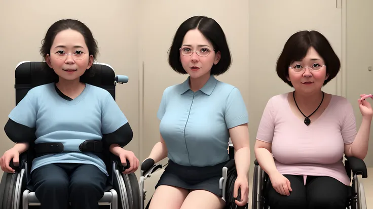 1 person has diabetes in the middle, below are 4 photos: 1 is blind, 2 is heart stroke, 3 is in a wheelchair with 1 leg amputated, 4 is brain stroke