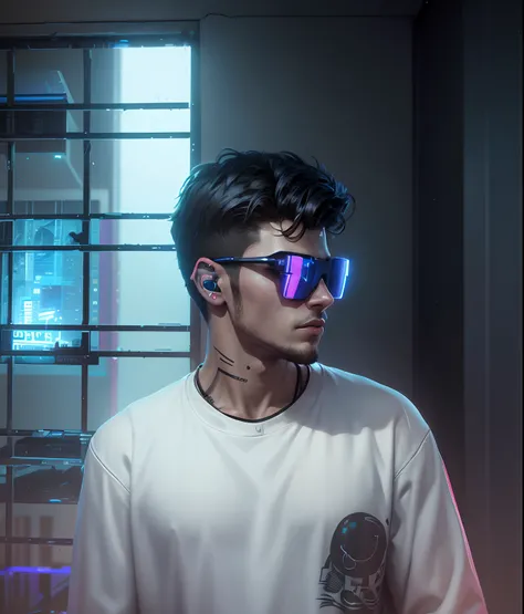 Cyberpunk handsome boy, 8k quality real face