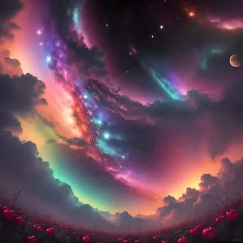 universe cherry colorful