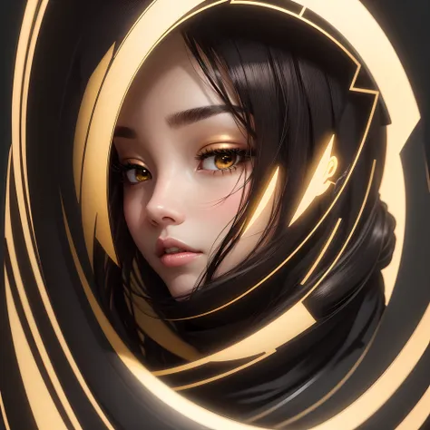 AI Beauty logo in black and golden color