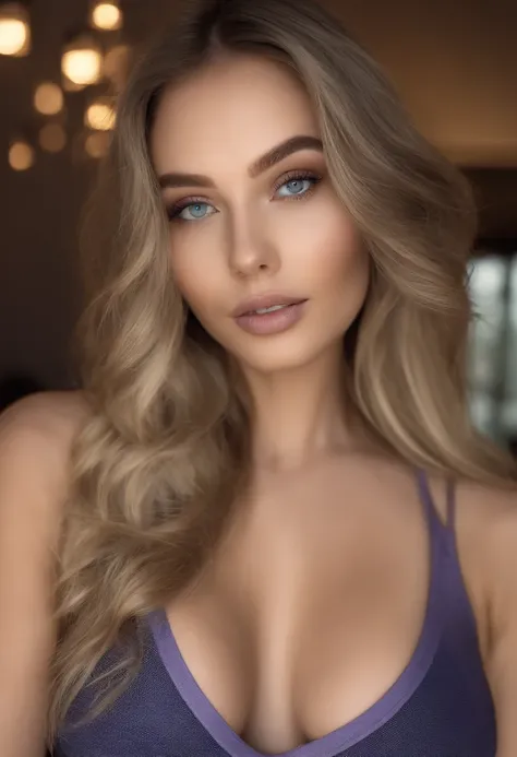 Woman with matching tank top and panties, Sexy girl with blue eyes, portrait sophie mudd, portrait corinna kopf, blonde hair and large eyes, Selfie einer jungen Frau, Augen im club Violet Myers, ohne Make-up, Natural makeup, Blick direkt in die Kamera, Ges...