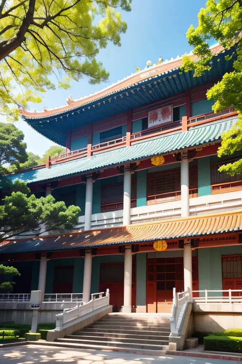 National Cheng Kung University Chinese Literature Building, Blue sky, Sunny