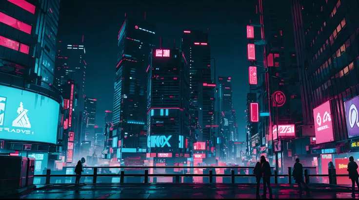 Cyberpunk neon city