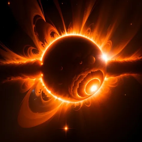 Solar flare explosion, Close to the surface of the huge sun, Particularly clear, Solar corona , Beautiful, spectacular. Spectacular panorama rendered in 3D, realisitic、Photoreal、Solar plasma、Images close to the surface of the Sun