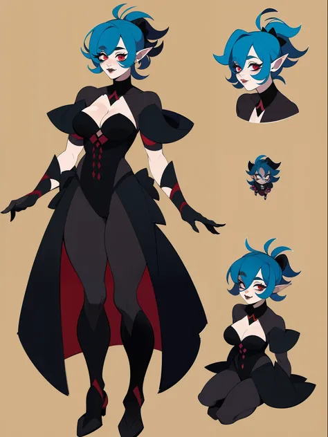 character concept adopt, female cute troll ,  ((gothic)), fullbody